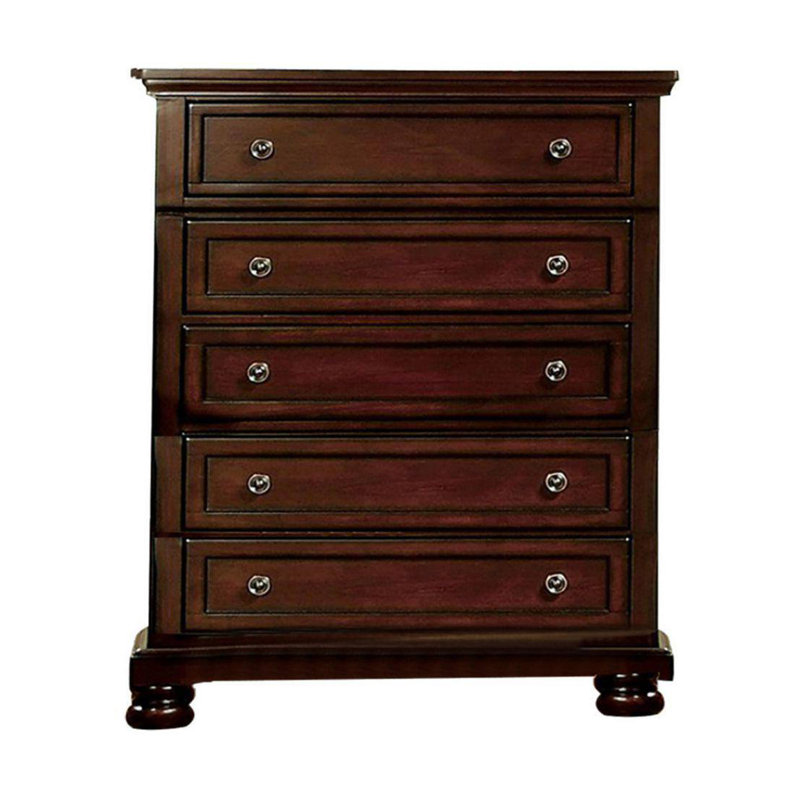 Commode 5 tiroirs l 39,6 po cerise noire