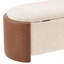 Banc de rangement crème en bois massif-113576862