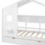 Lit simple en bois avec 2 tiroirs, lit pour enfant avec tablette de rangement, blanc-129437081