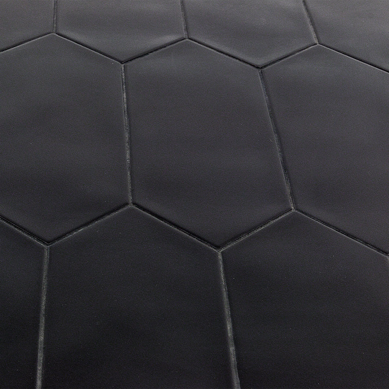 Russell 4" x 12" Porcelain Picket Hexagon Wall & Floor Subway Tile (10.76 Sq. Ft. / Case), Black