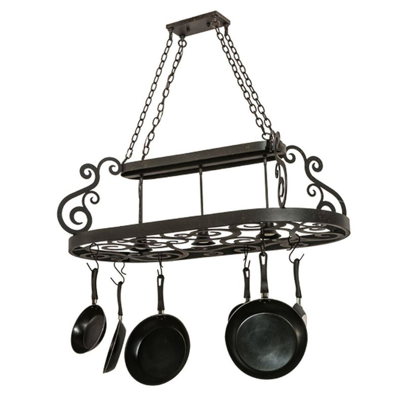 Neo Steel Handcrafted Oval Hanging Pot Rack