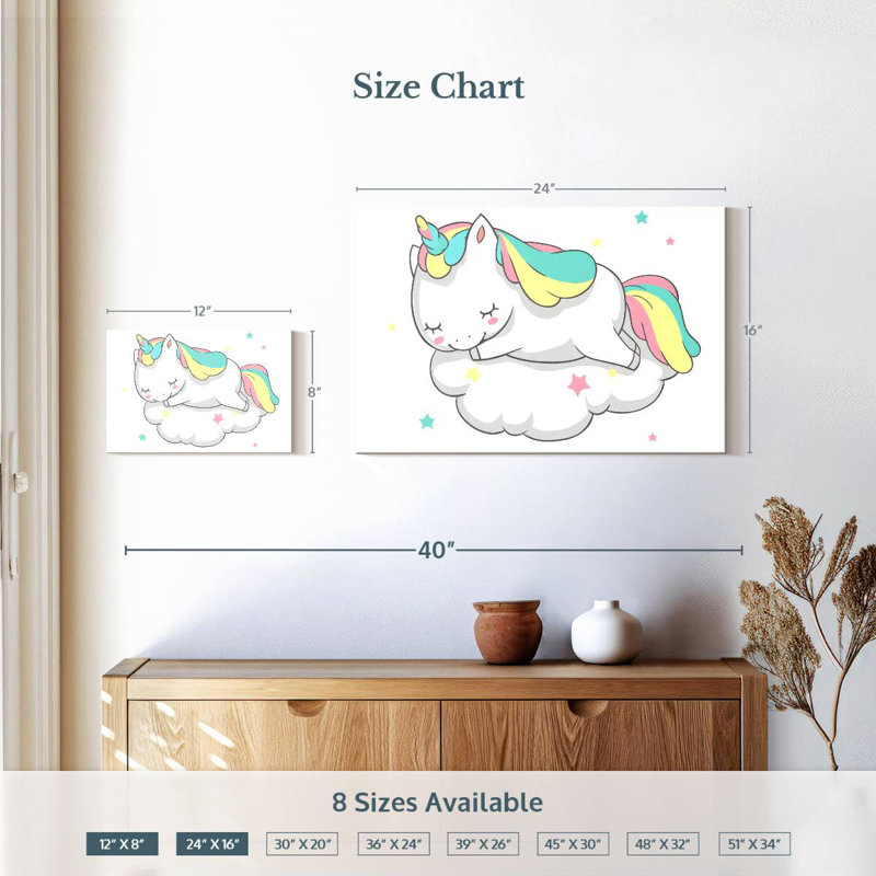 Ashelle Sleepy Unicorn, H 16 po x l 24 po