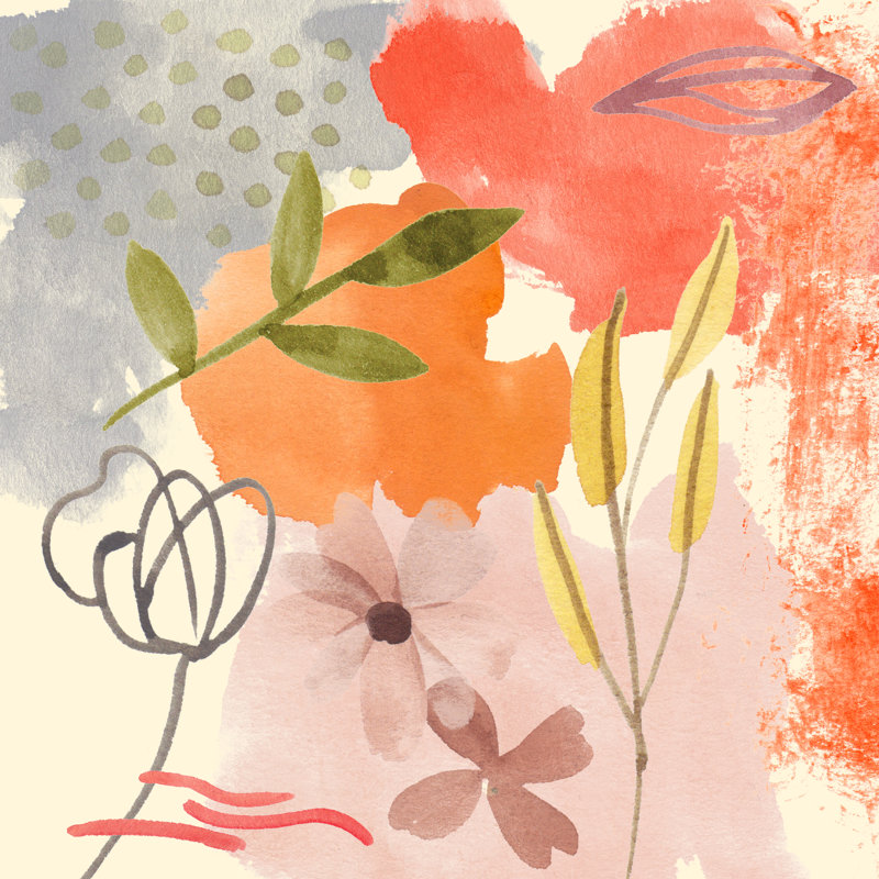 Flower Shimmer IV by Melissa Wang - Wrapped Canvas Painting, 76cm H x 76cm W