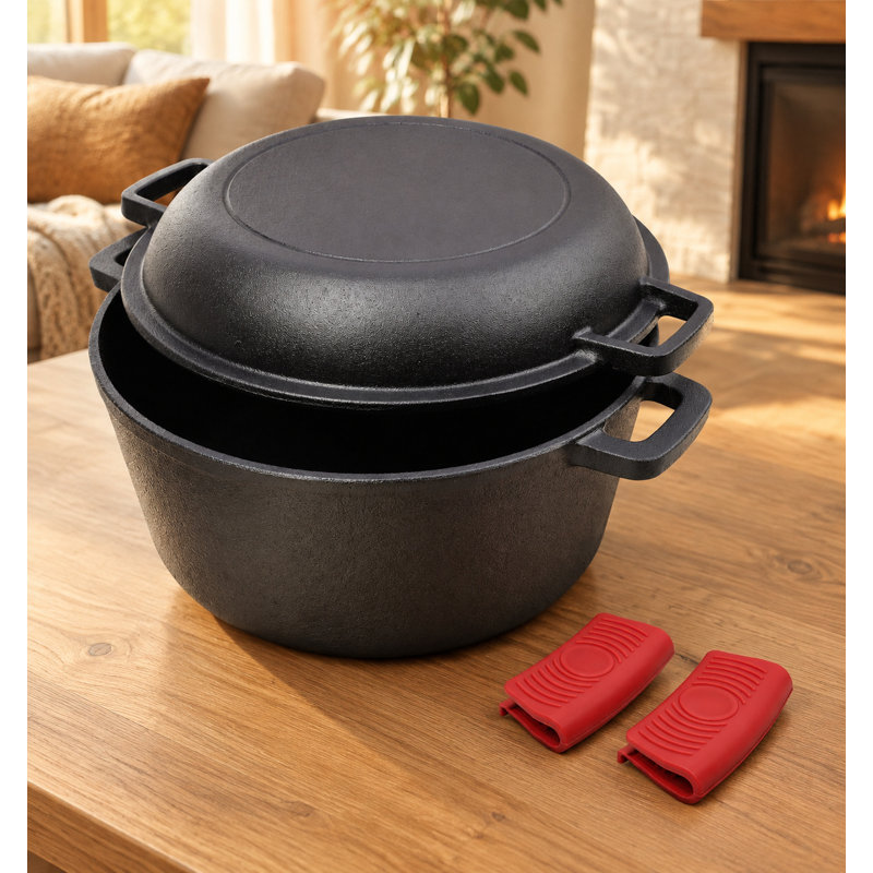 13.3 lb. Matte Black 10.2 " Iron Camping Cookware