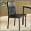 Chaise d'appoint rembourrée noire et grise (ensemble de 2)