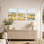 «River Through Golden Vineyard», ensemble de 3 toiles-101433125