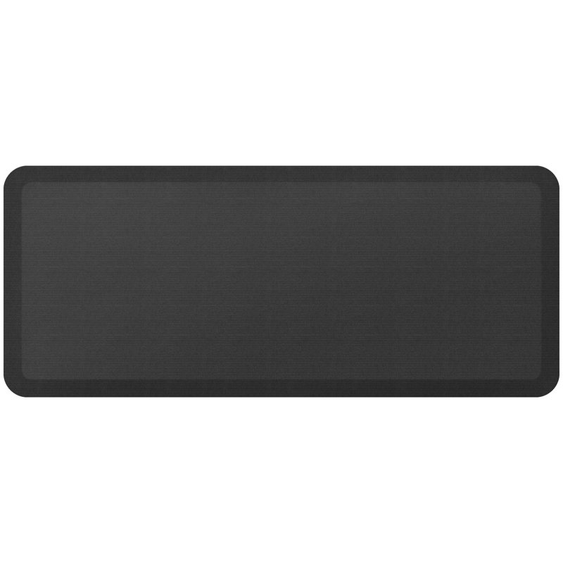 Tapis anti-fatigue designer en toile de ramie confortable, 1 pi 8 po x 4 pi, Anthracite