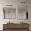 Miroir de salle de bain rectangulaire en métal argenté 24 po x 36 po.