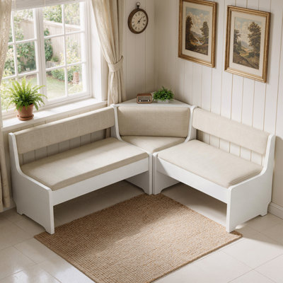 Grand banc de coin-repas de coin avec coussin moelleux et rangement caché pour la cuisine PAKASEPT