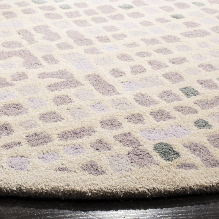 Martha Stewart Hand Tufted Wool/Viscose Geometric Rug in Gray