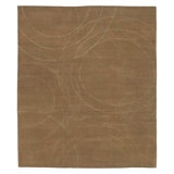 Cirque Geometric Area Rug in Brown