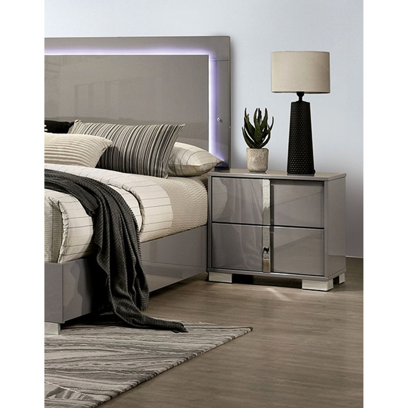 Armoire de chevet Taupe, Taupe