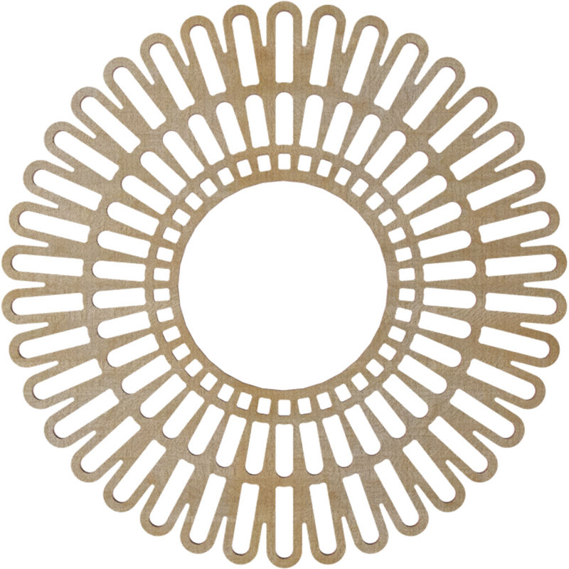 Médaillon de plafond en bois ajouré 20 po x P 7 po x P 8 po x 8 po, Bouleau, H 18 po x l 18 po x P 0,25 po