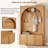 49" Farmhouse Arched Hall Tree With Storage Bench And 3 Cabinets For Entryway-1144677439