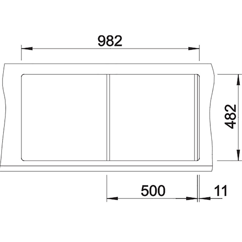 Livit 100 x 50cm Inset Kitchen Sink