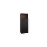 Elegant Black & Walnut Floating Bathroom Side Cabinet