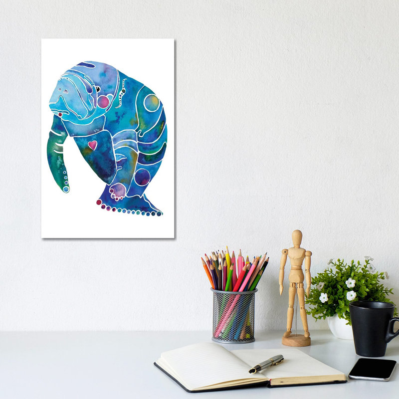 Manatee II 1 Piece Wrapped Canvas Wall Art, 30.48cm H x 20.32cm W