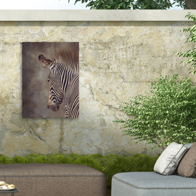 Toile d'extérieur David Stribble ZEBRA SIDE FINAL, H 14 po x l 19 po