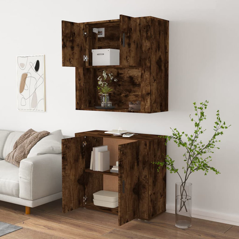 Vidaxl 80cm Sideboard, Smoked Oak