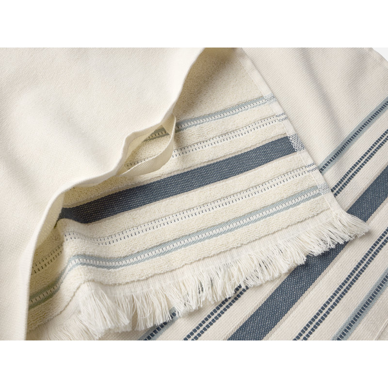 Ensemble de serviettes bio Aptos, Non teint / rayure indigo minuit