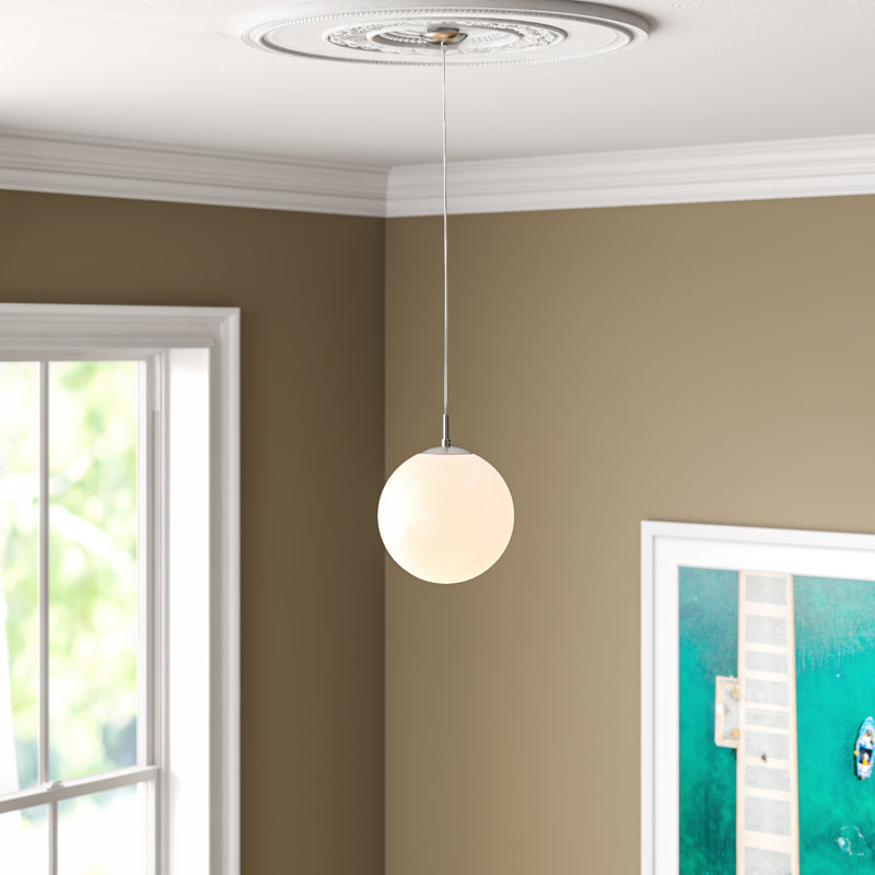 Luminaire suspendu en forme de globe à 1 lumière Mia, H 59 po x l 7,87 po x P 7,87 po