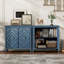 Buffet géométrique en MDF, rangement en relief rétro, style d'entrée moderne