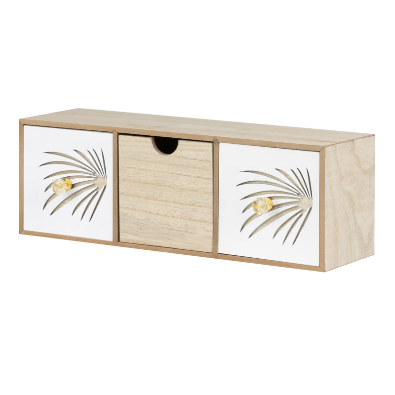 Carving Jewellery Box, Natural/White