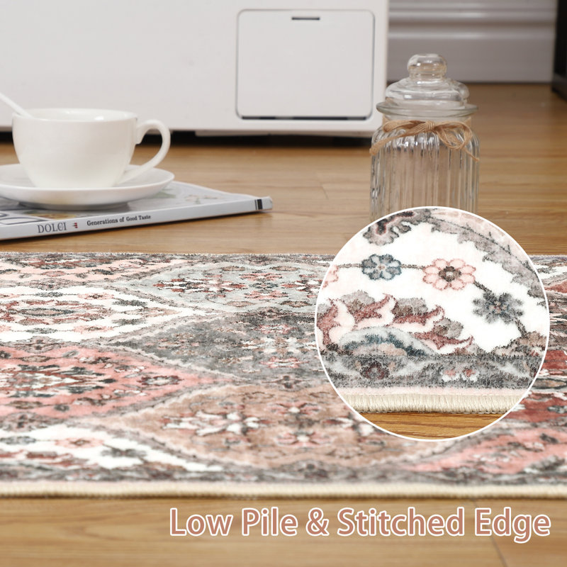 Shamequa Washable Moroccan Indoor Rug, Rectangle 9' x 12'