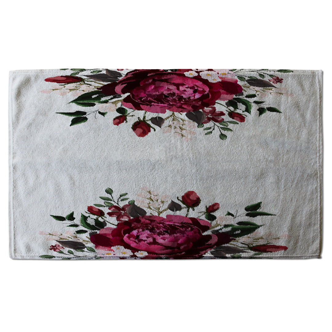 Open Roses Tea Towel