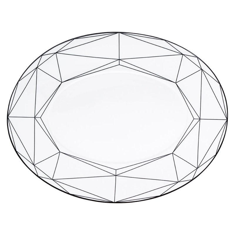 Plateau de porcelaine onyx Twig New York