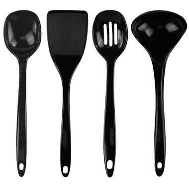 Black & White Stripe Silicone Utensil 3-Piece Set - French Bull