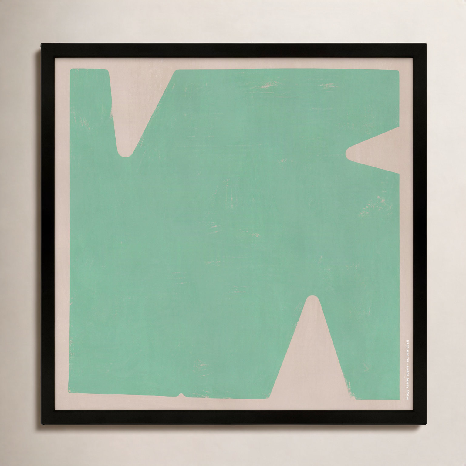 Carl "Sculpted Pastel 2" Print, Black Paper Framed, 24" H x 24" W
