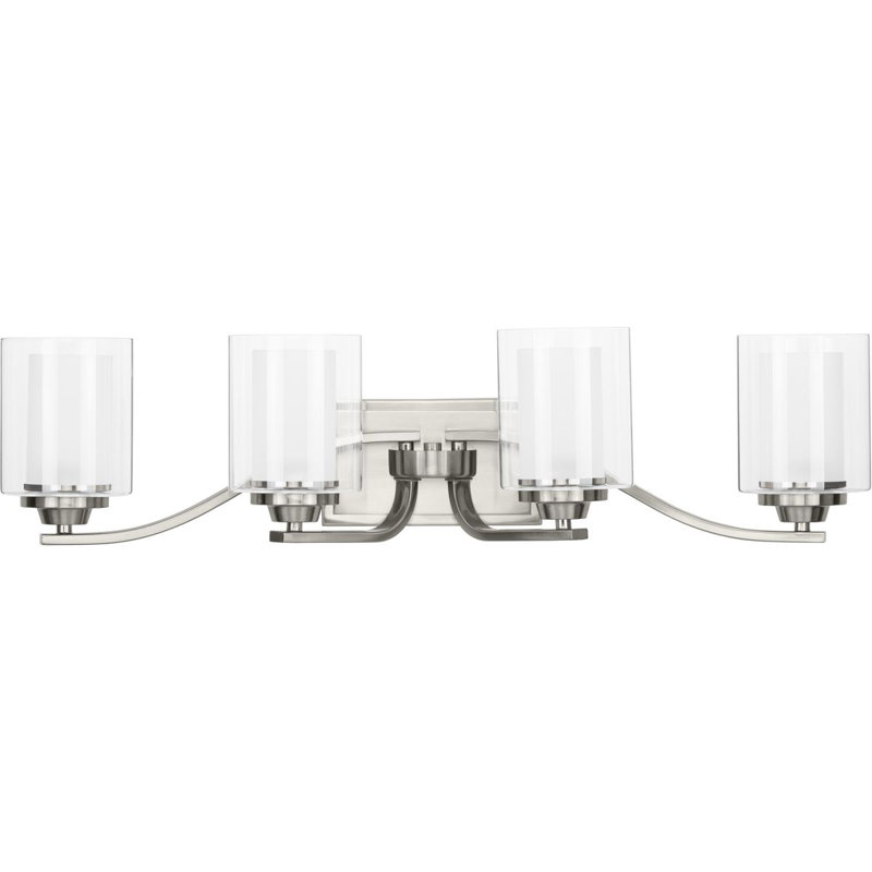 Éclairage de salle de bain à intensité variable 4 lumières Annon, Nickel brossé