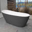 Baignoire de trempage autoportante en acrylique gris 67 po x 30 po A29YH