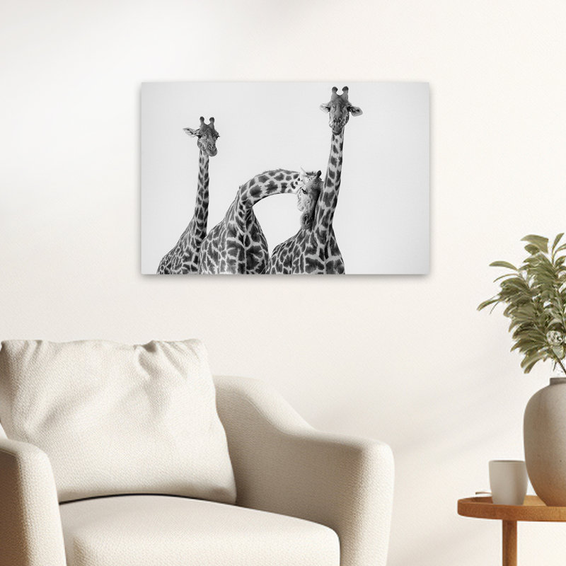 Li - Famille de girafes, H 16 po x l 24 po