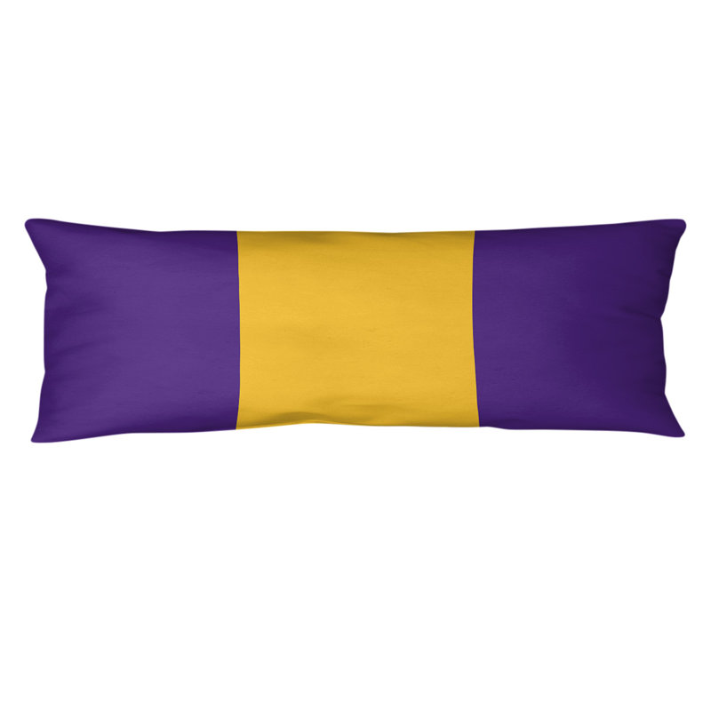 Oreiller de corps en polyester Atlanta, Atlanta Throwback Football, Mauve / doré