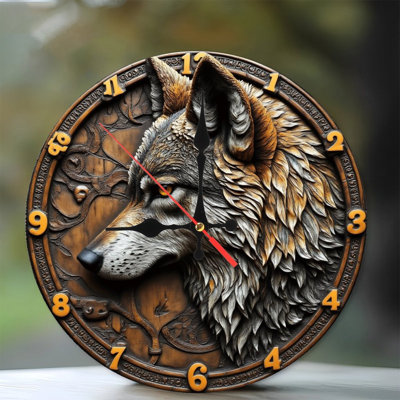 Wolf Clock Wall Art