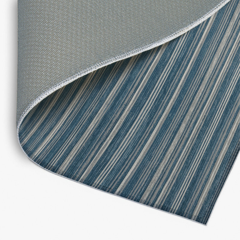 HorizontalStripes Green Indoor and Outdoor Area Rug, Rectangle 2' x 3'