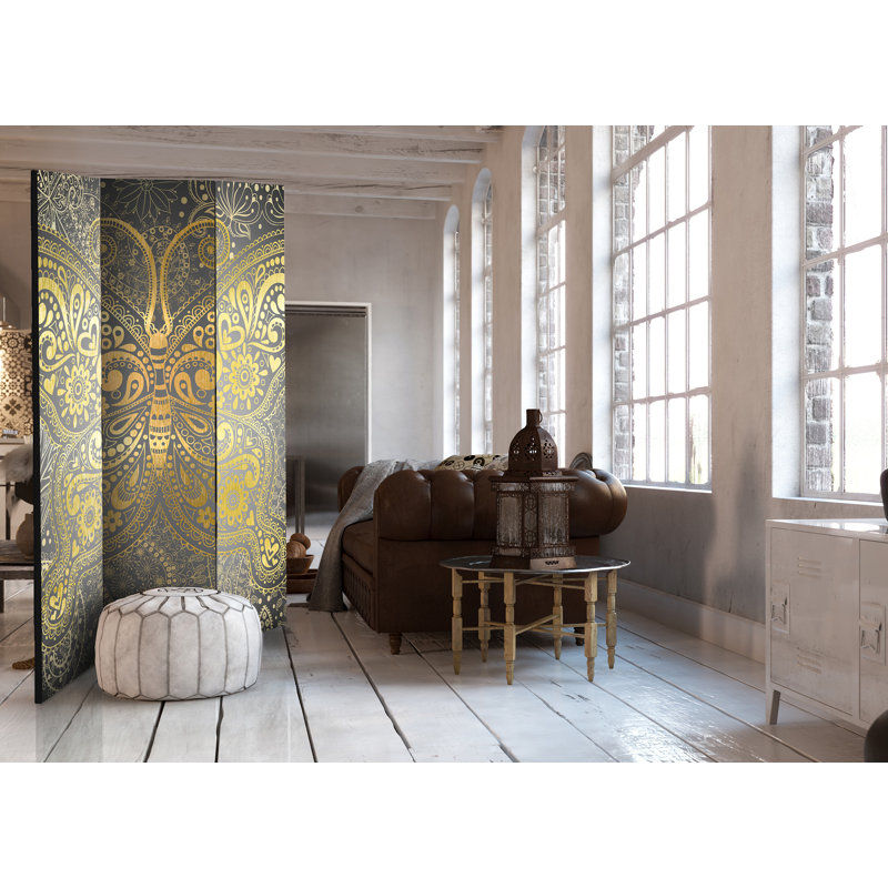 135cm W x 172cm H 3 - Panel Wood Folding Room Divider