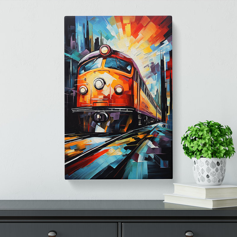 Train Expressionism - Wrapped Canvas, 60cm H x 40cm W x 3cm D