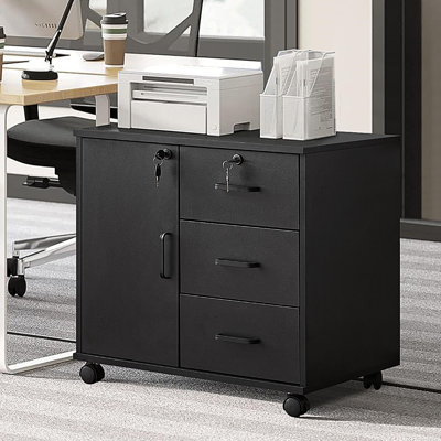 Soriano 60cm Wide 3 -Drawer Mobile File Cabinet