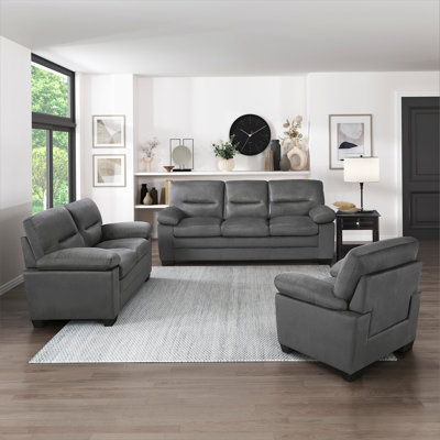 Fauteuil confortable et moelleux de style moderne et élégant avec 1 pièce de mobilier de salon gris foncé