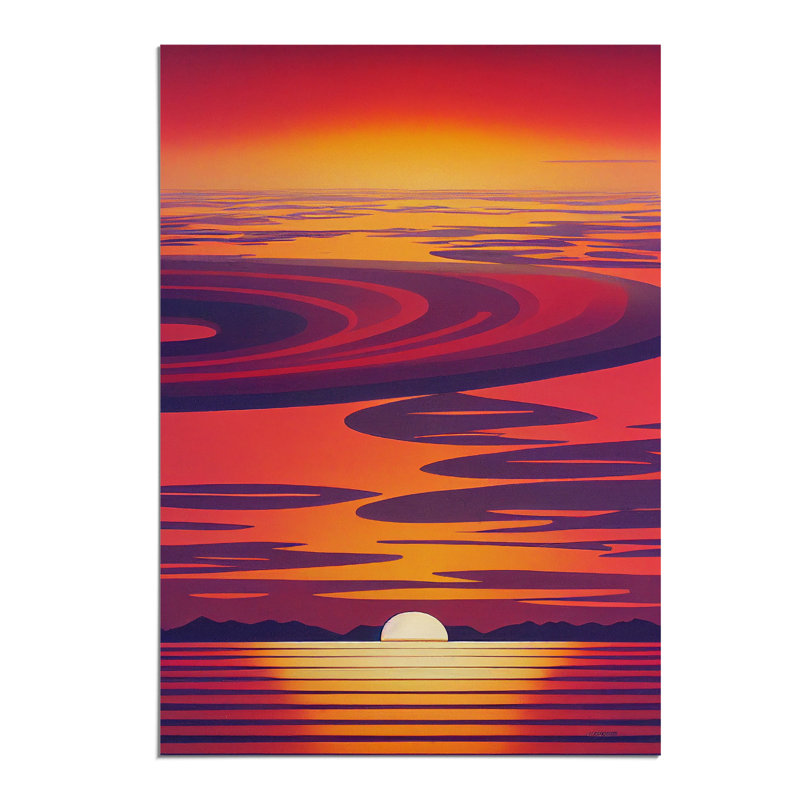 Unreal Sunset View - Wall Art, Paper, 59.4cm H x 42cm W, No Matte