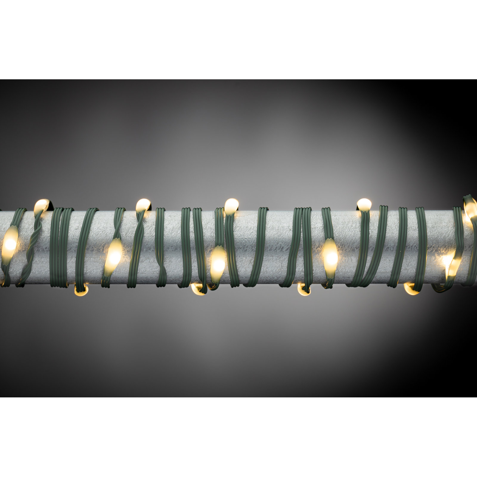 50 Ft Connectable Ribbon Wrap Light With Silver Wire, Green