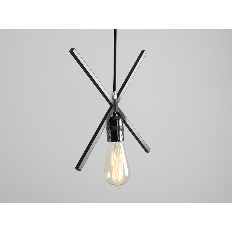 1 - Light White Unique/Statement Pendant, Black