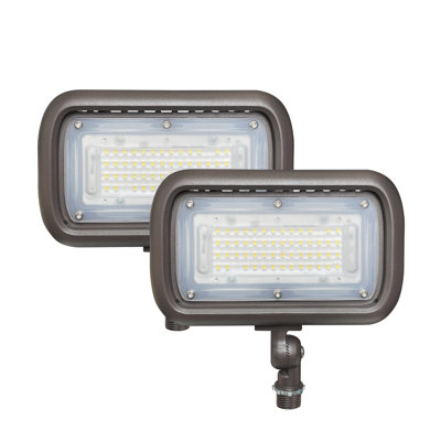 2 Pack 45w 5000k Outdoor Security Led Flood Llight Ul Listed Dlc Qualified