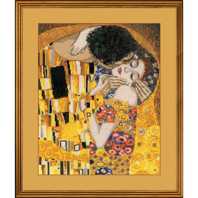  Counted Cross Stitch Kit The Kiss after G. Klimt's Painting R1170