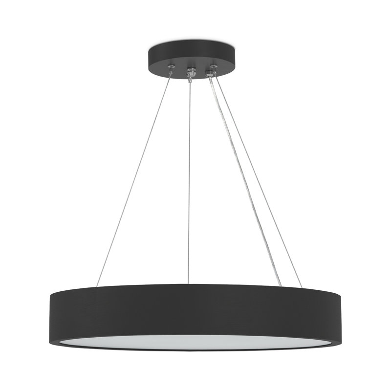 Angelicamarie 3 - Light Drum Pendant, Black 