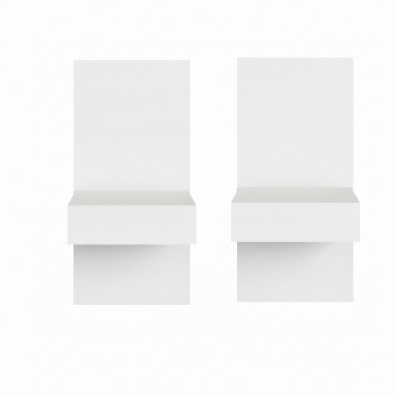 Floating Nightstand Extension Panel, White