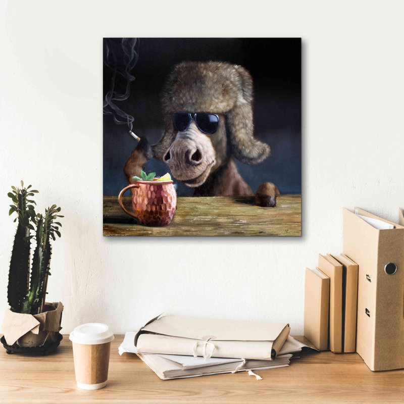«Moscow Mule» par Lucia Heffernan, art mural sur toile, H 18 po x l 18 po x P 0,75 po